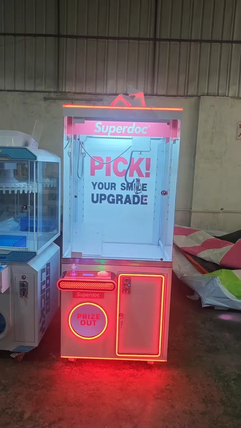 Large white commercial claw machine product view