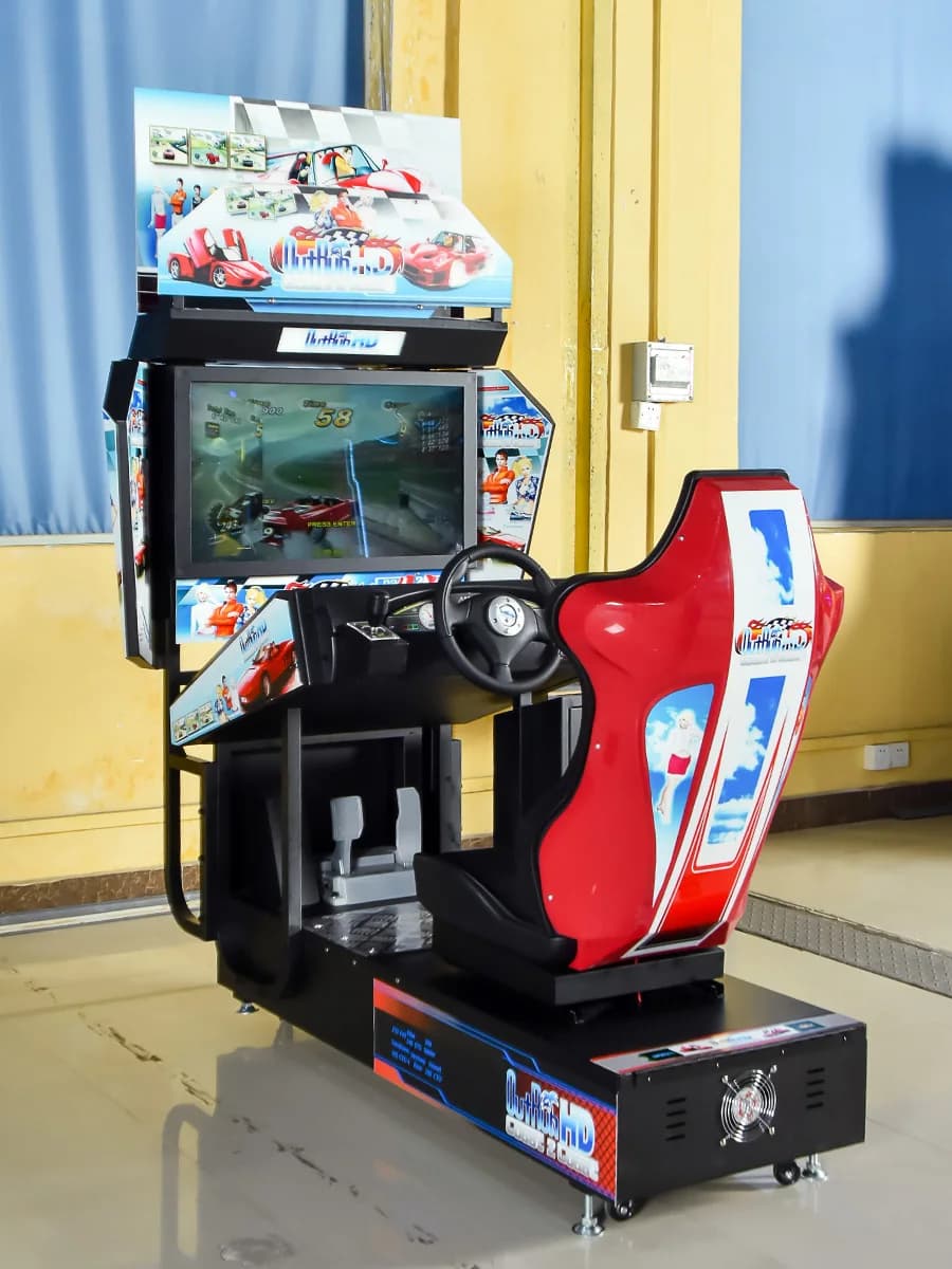 Front angle of the commercial racing simulator cabinet
